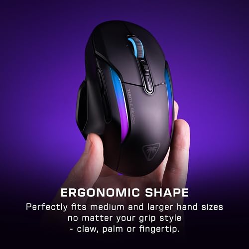 Turtle Beach Kone II Air Wireless Gaming Mouse 26K DPI 2.4G Bluetooth Multi-Button MMO RTS Macro Clutch Ergonomic Black