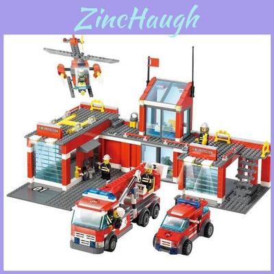 Police Fire Department Building Blocks Set For Kids Diy Construction Toys With Abs Plastic For Children