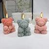 Rose Bear Aromatherapy Candle Silicone Mold Valentine's Day Wedding Party Atmosphere Home Decoration Mold Creative Styling Mold