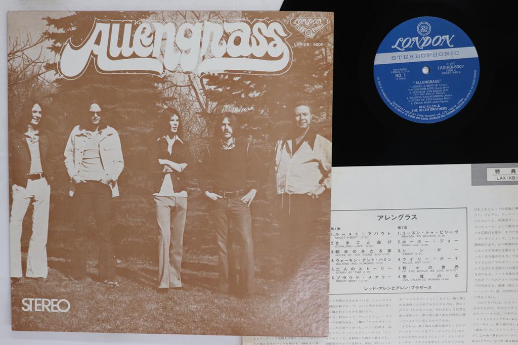 LP Record RED ALLEN THE ALLEN BROTHERS Allengrass LAX6007 London Records 1975 Japan CountryFolk Used