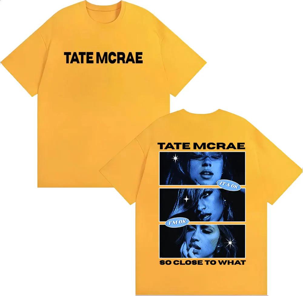 Tate McRae Si Proche De Ce Que T-shirts Graphiques Unisexe Vêtements Femme Mode Esthétique T-shirt Coton Lâche Manches Courtes T-shirt
