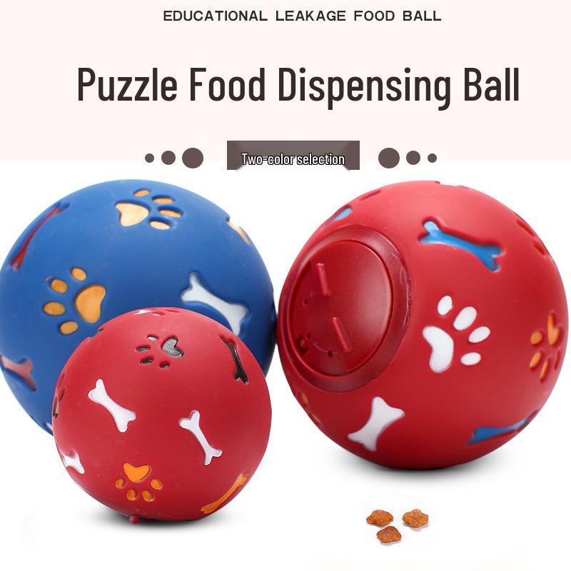 Pet Chew Toy Dog Educational Teeth Grinding Milk-Fragrant Non-Toxic Silicone Ball Small Blue 7.5cm