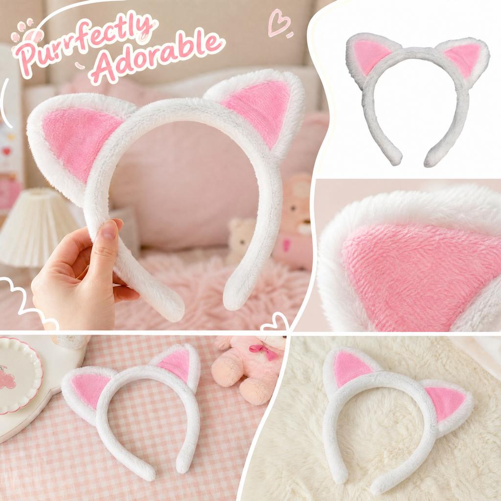 Faux Ear Headband for Women Girls Cute Cosplay Costume Accessory