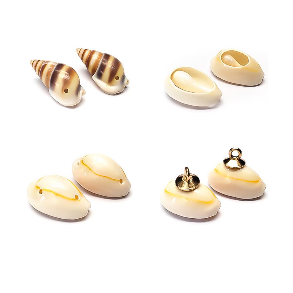 Pack Of 10 Natural Shell Buttons Unique Conch Shape Button Buckles For Fashion Designers And Craft Clothing Project