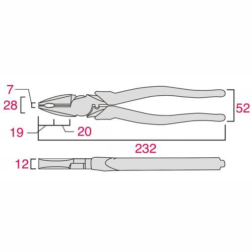 Fujiya Eccentric Power Pliers, Black Gold, with Deburring Function, 225mm, 3020N-225BG