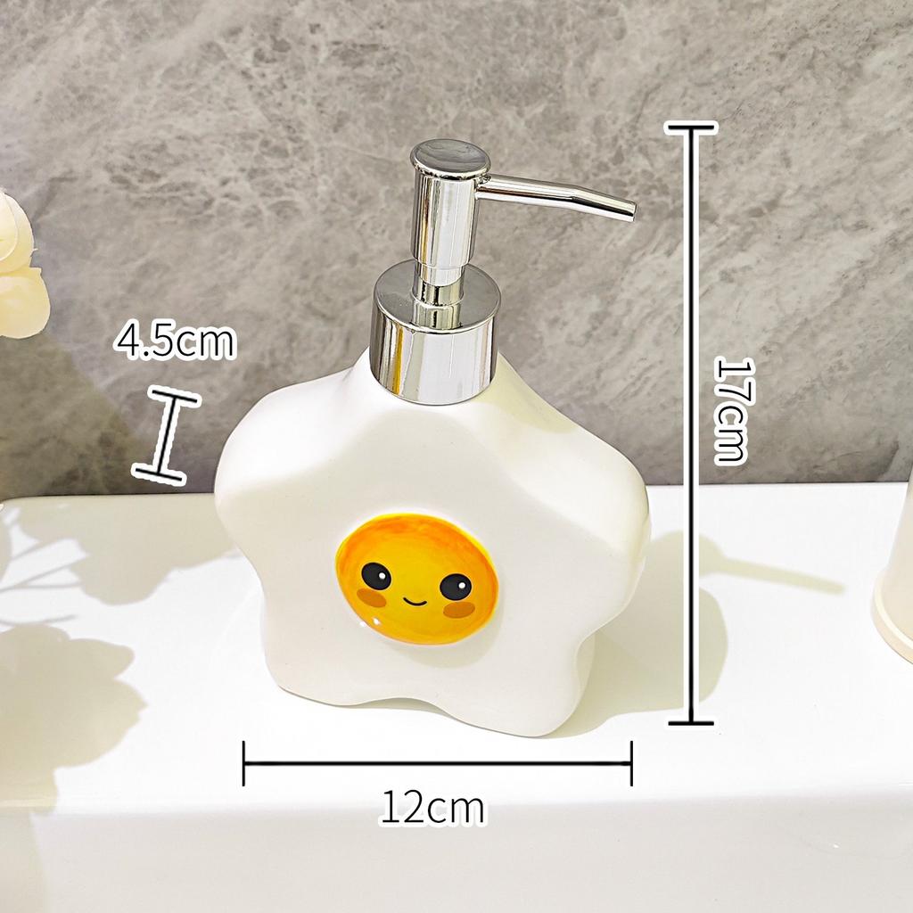 280ml Star Lotion Bottle Household Bathroom Shampoo and Shower Gel Press-type Dispensing Bottle Ceramic Bottle Soap Dispenser