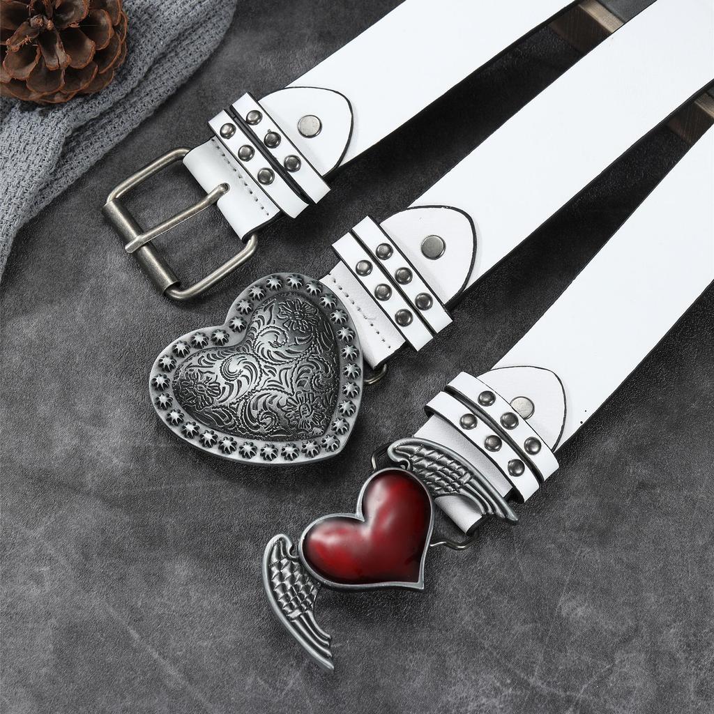 American Retro Love Belt Rivet Belt Decorative Punk Waist Spice Girl Personality Belt