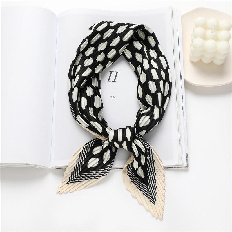 Four Seasons Available 70CM New Professional Scarf Decorative Scarf Diamond Fold Versatile Small Square Scarf