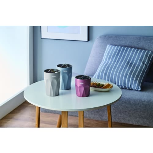 Thermos Vacuum Insulated Tumbler, 400ml, Misty Blue, Glass-like Design, JTC-400 MSB