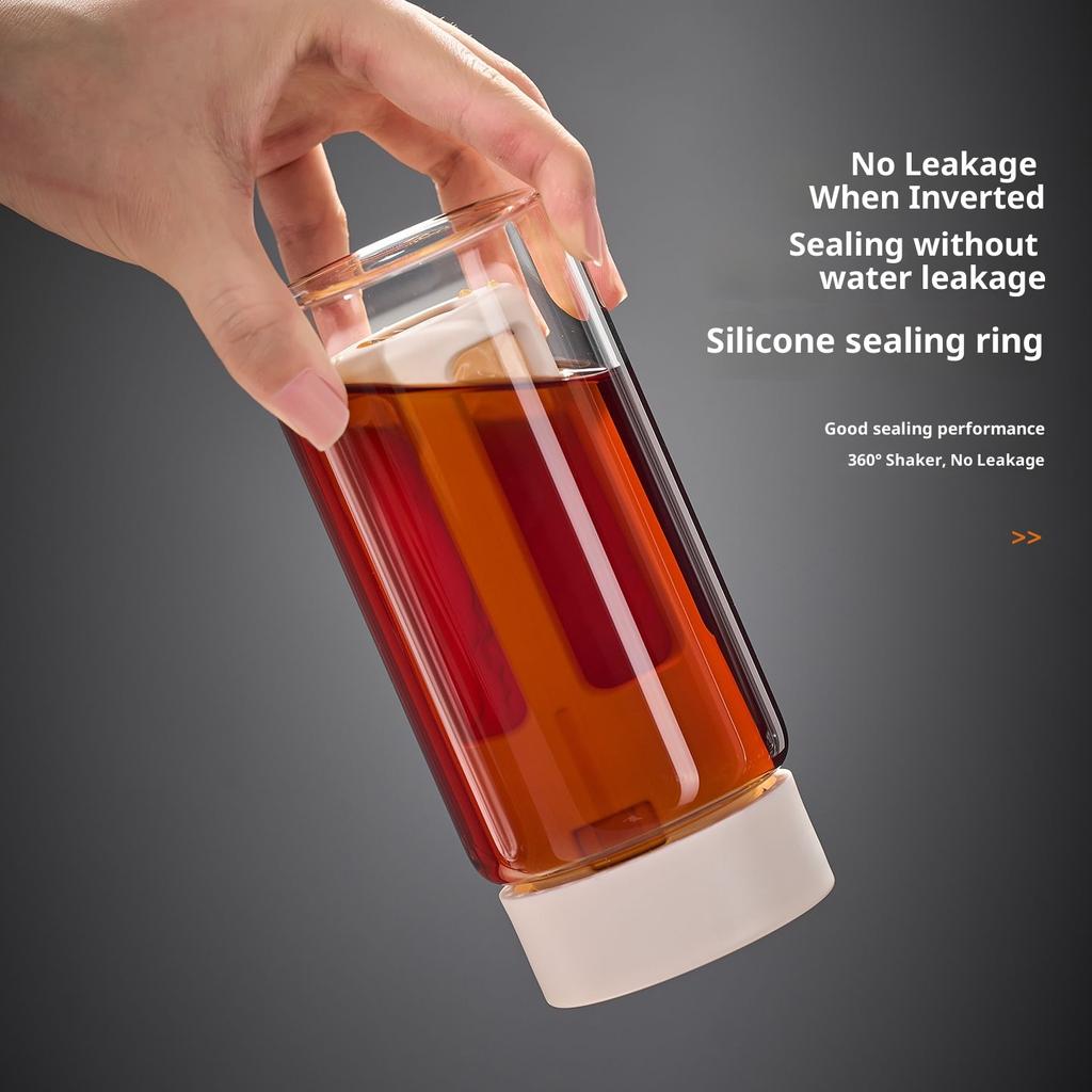 Gianxi Glass Cold Brew Coffee Mug Portable Travel Cold Brew Bottle Glass Cold Brew Cup American Summer Cold Brew Cup Glass Cup