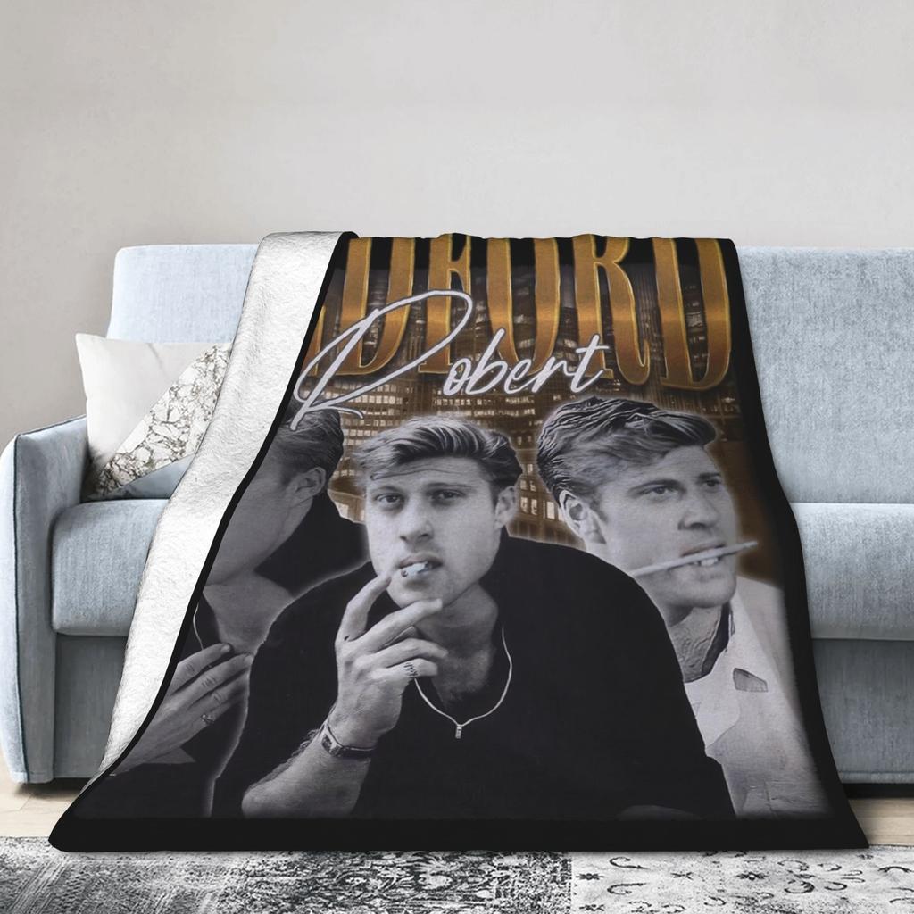Vintage Robert Redford Blankets Fleece Printed Multi-function Super Soft Throw Blankets for Bed Office Bedspread