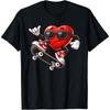 Red Heart Skateboarding Valentines Day Toddler Boys Girls Funny Cotton Men T Shirt
