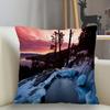 Snow Pillowcase Square  Zipper