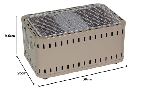 GREEN LIFE (GREEN LIFE) Low Smoke Shichirin L-390S, Made In Japan, Low Smoke, Low Heat, Tabletop, Barbecue Grill