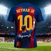 Neymar Fußballtrikot Kinder-T-Shirt, Geeignet für Sommerliche Tägliche Ausflüge, Outdoor-Training, Ein Atmungsaktives T-Shirt