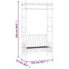 vidaXL Garden Bench with Pergola 116 Cm Bamboo