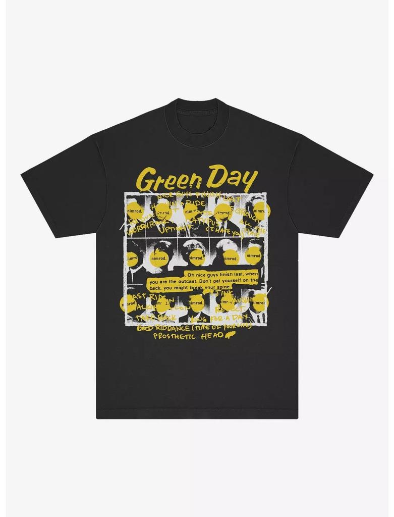 Green Day Nimrod TShirt Men Women Short Sleeve American Retro Band Tops Y2k Tshirt Breathable Oversize Tees Summer Men Clothes