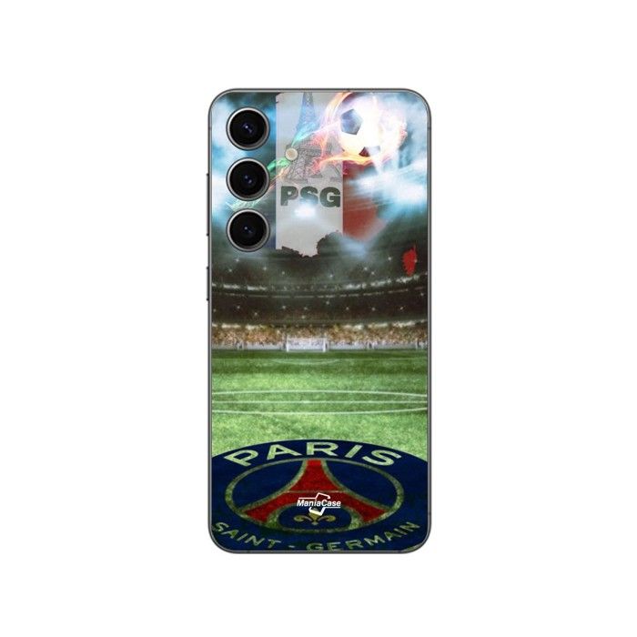 Coque de téléphone - MANIACASE - Samsung Galaxy S25 - Noir - Silicone TPU - Paris Saint Germain Benfica