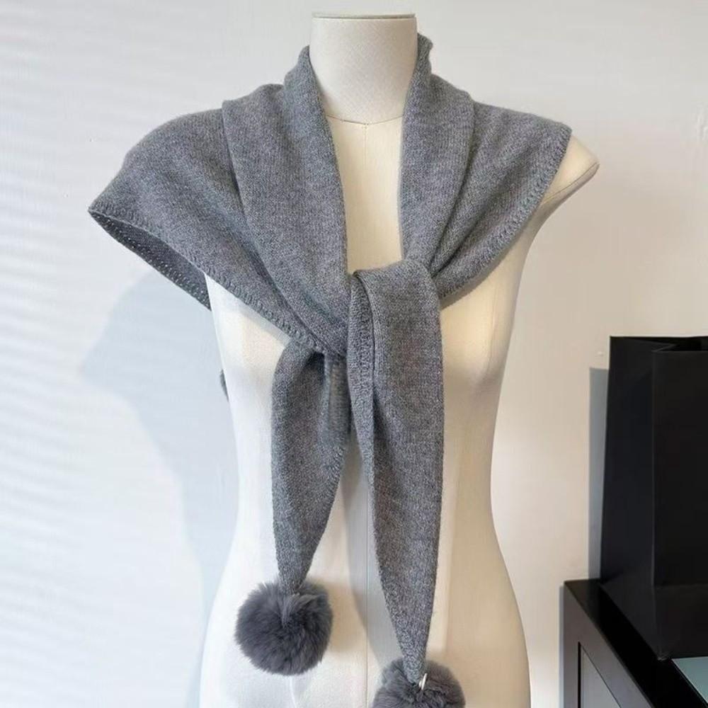 Pure Color Triangle Scarf Soft Fabric Neck Scarves Elegant Winter Scarf Women