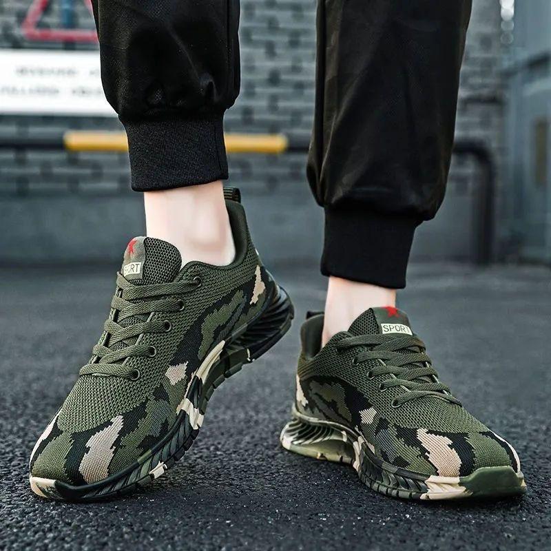 Unisex Tarnfarbene Trainings- und Outdoorschuhe - Ganzjahres-Abriebfeste Schuhe für Wandern, Militär und Arbeitsschutz