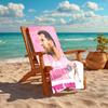 Personalized customized proof beach towel with Inter Miami Messi pattern - soft, absorbent,quick-drying,perfect