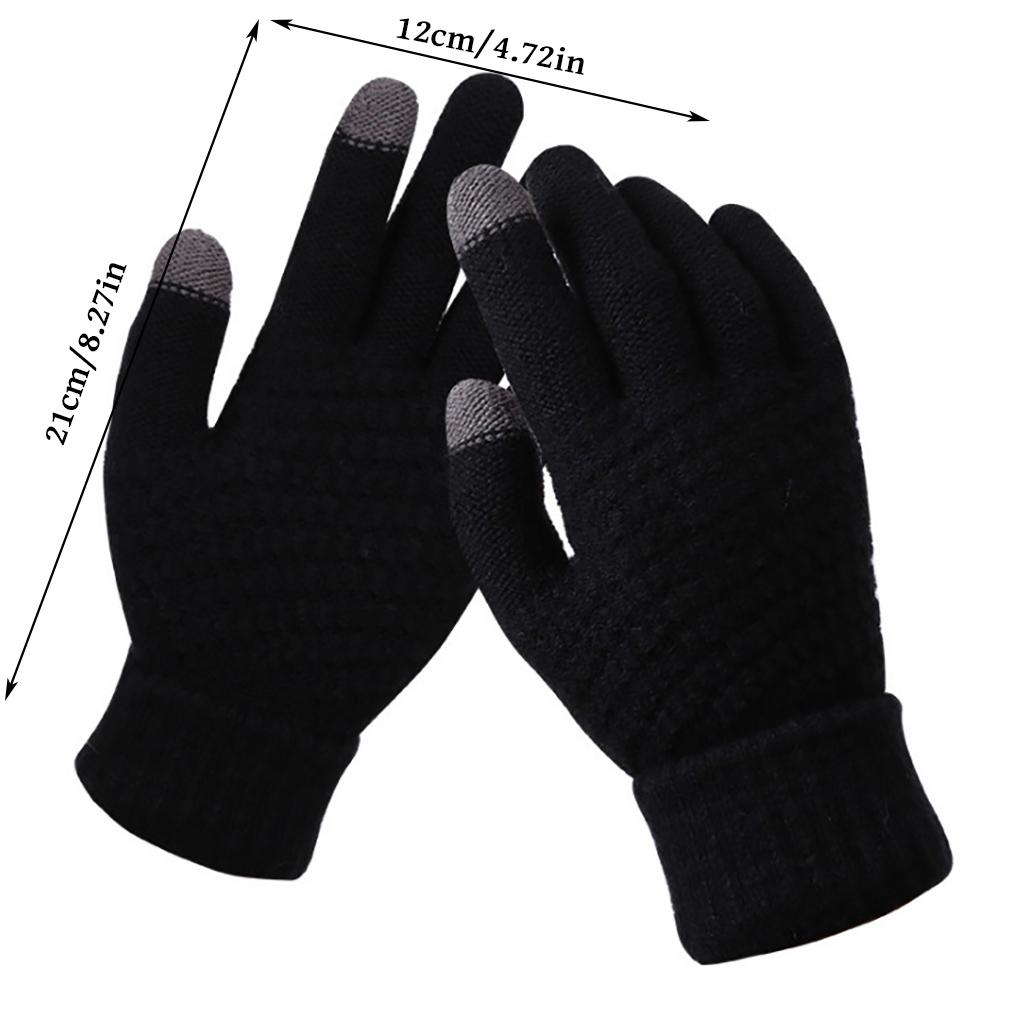 Gloves Screen Warm Mitten Unisex Woman Winter Gloves Knitted Mittens