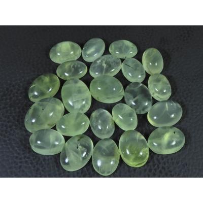14-18 MM Natural Prehnite Ring Size Oval Cabochon Loose Gemstone 22Pcs Lot C-1738