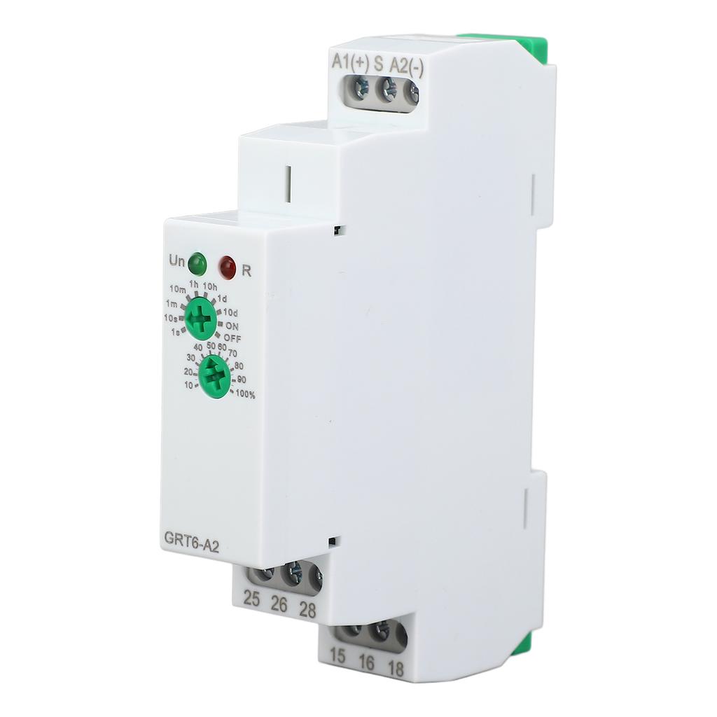 Einzelfunktions-Zeitrelais Verzögerung Ein 2 Wechslerausgänge 0,1s bis 10 Tage Elektronischer Einschalt-Timer AC DC