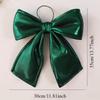 Christmas Decorative Knots 25x25cm Red Velvet Ribbon Bows Large Size Plush Bow Flower Craft Christmas Tree Ornaments Deco Noel