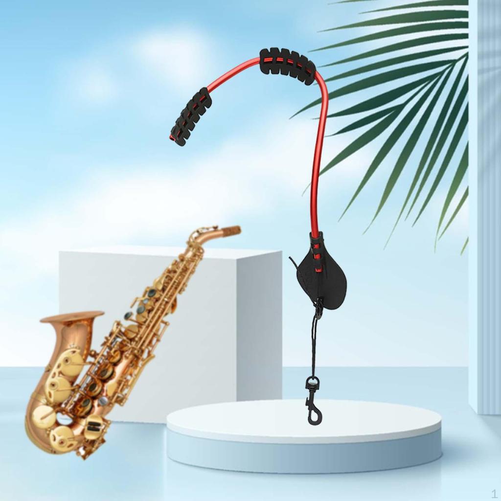 Prémiový postroj na saxofon s bezpečným kovovým hákem pro hudebníky