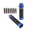2pcs 7/8" 22mm Universal Motorcycle Handle Grips CNC Aluminum+Rubber Red Blue Gold Handlebar Grip for Scooter E-bike Motorbike