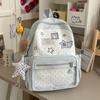 Schoolbag Korean vitality milk yellow star sticker middle school student backpack sweet age-reducing girlfriends travel small backpack