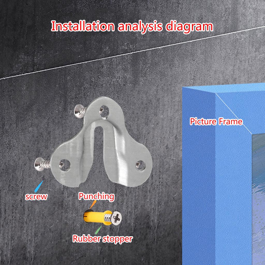 12-piece Stainless Steel Flush Mount Brackets Durable Mirror Headboard Wall Fixings Easy Installs Flush Concealed Mount