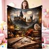 Harry Potter Magical Adventures Flannel Printed Blanket Thick Warm Throw Blanket For Living Room Gaming Room Home Party Decor Holiday Gift