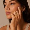 Luxury Multi Layer Twisted Ring for Women Luxury 18K Gold Platd Zircon Stackable Rings Statement Jewelry Wedding Party Gift