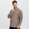 Men's Plus Size Long Sleeve V-Neck Polo Shirt