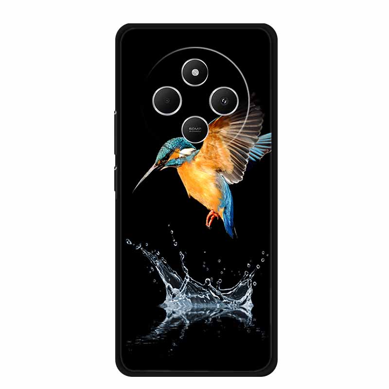 Phone Case For Xiaomi Redmi 14C Back Cover Case 14 C Black Silicone Soft Funda For Redmi 14C Case Redmi14C 6.88" Shockproof Bag