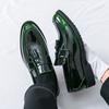 High Quality Spring Pointed Tassel Sleeve Casual Leather Shoes Brand for Men Fashionable Shiny Comfortable Non Slip,and Loafers