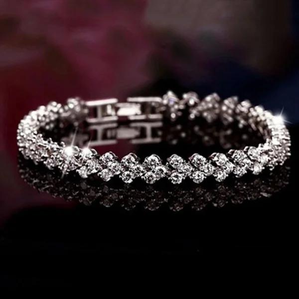 Brățară de Cristal pentru Femei la Modă, Culoare Aurie, Argintie, Aur Roz, Brățară pentru Slăbit, Terapie Magnetică, Sănătate