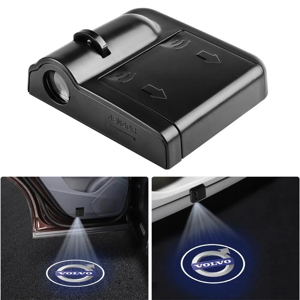 4PCS Car Led Door Welcome Lights Ambient Lamps Projectors Accessorie For Volvo XC60 V40 V50 V60 S60 XC90 XC40 S40 XC70 C30 C70