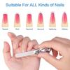 Professional Nail File Double Sided 2PCS Stainless Steel High Quality Pedicure Metal File Polish Remover Buffer Finger Toe Tools