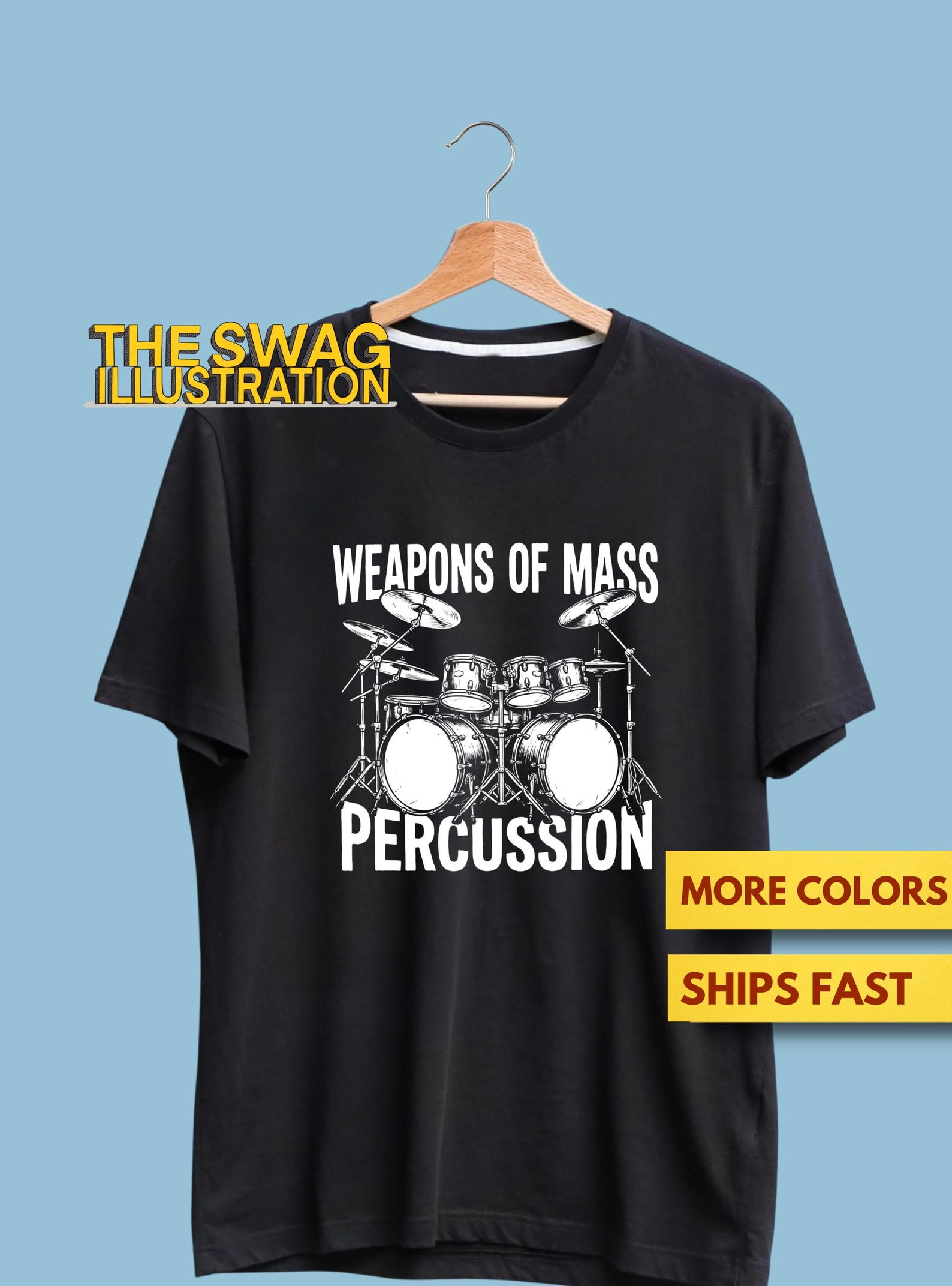 Weapons Of Mass Percussion Drum SeT shirt, Funny Band Humor Shirt, Drum Pun Shirt, Drummers GifT shirt, Percussion Pun Shirt, Ultra Soft Tee 4XL