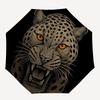 1pc Leopard Wildcat Automatic Folding Umbrella - 8-Rib Compact Travel Umbrella Durable & Portable for Outdoor Use, Perfect Gift064