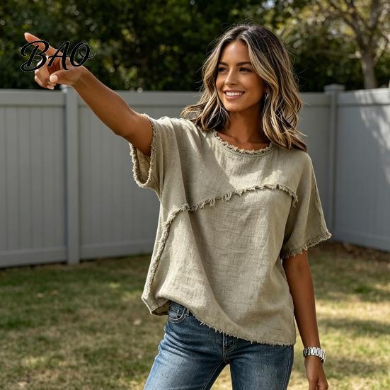 Soft Touch Women Tee T-shirt, Crew Neck Short Sleeve Shirt, Pure Color Fabric Summer Loose Fit Tops, Casual Tees T-shirt