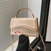 Small Size PU Leather Handbag Solid Color Crossbody Messenger Tote New Women's Shoulder Bag  Work