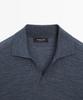 Masimodutti Knit V-Neck Polo Shirt