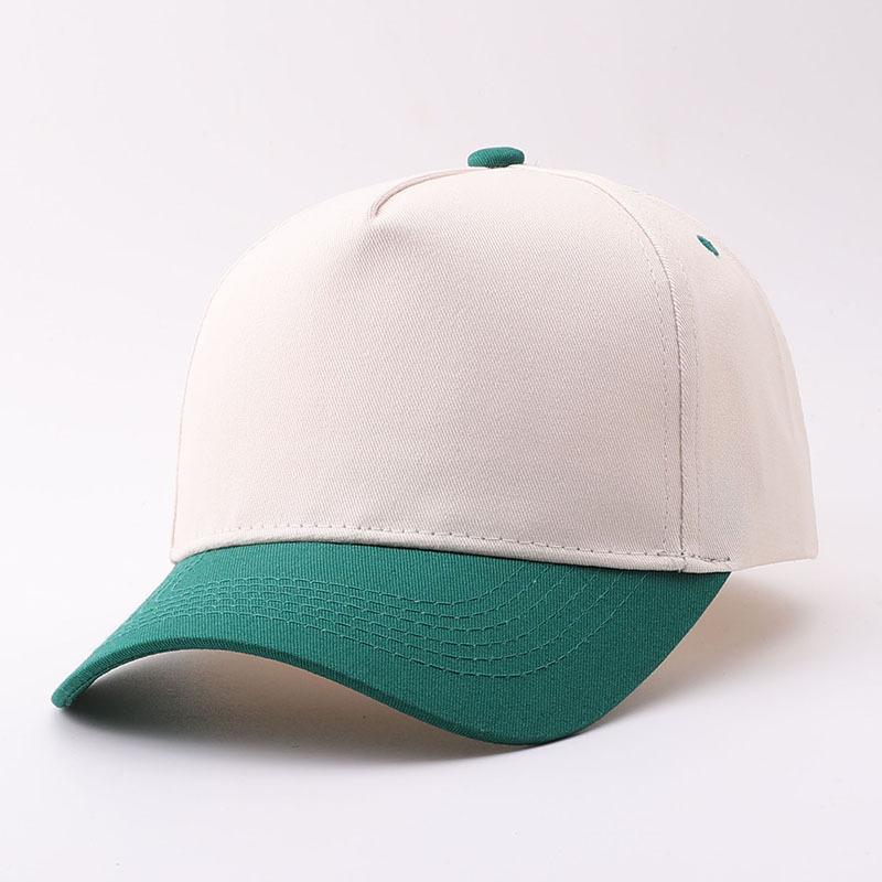 Kontrastfarbe Lichtplatte Amerikanische Baseballkappe Europäische und Amerikanische Mode Fünfteilige Kappe mit gebogenem Schirm Sonnenschutzkappe Lagerware