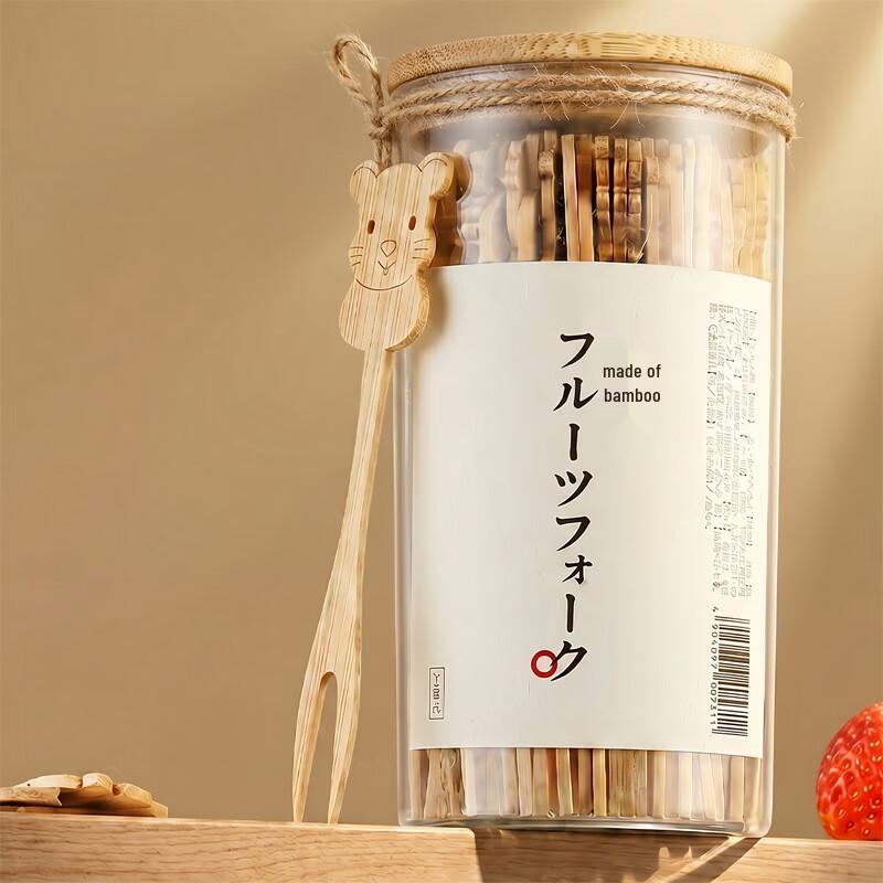 KATEI STORY Disposable Bamboo Animal Fruit Picks