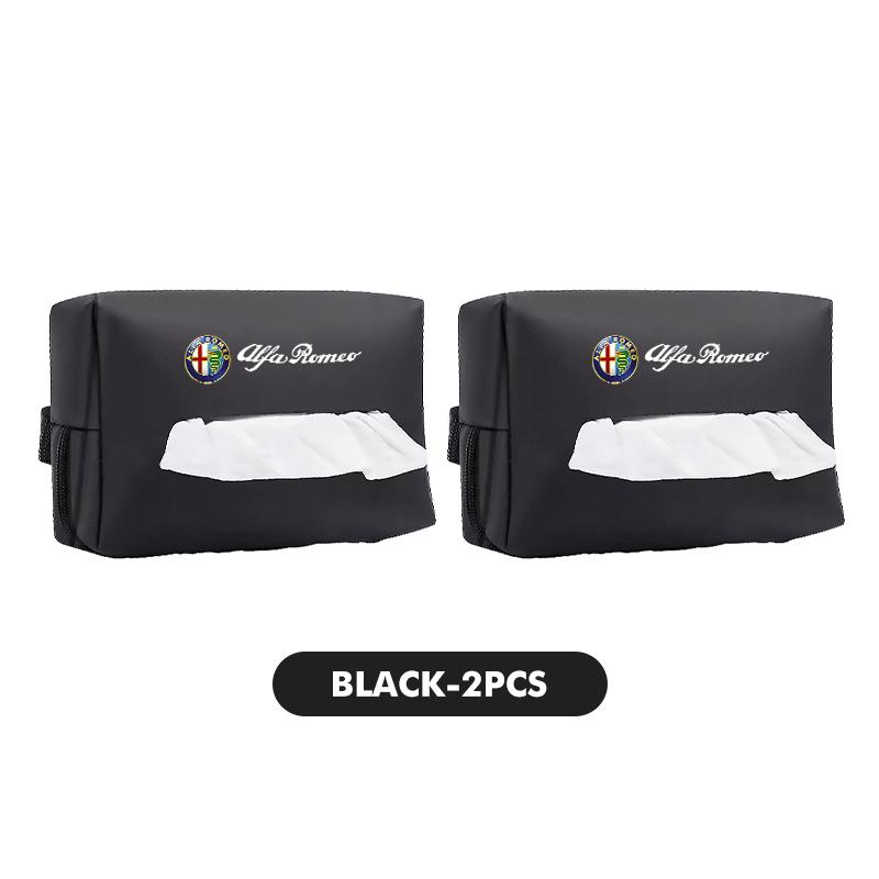 phngj8 Car Logo Center Console Armrest Tissue Box Seat Back Hanging Paper Boxs For Alfa Romeo 159 Giulietta 156 147 Giulia Mito GT