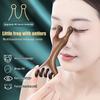 Sandalwood Scalp Massager Sandalwood Deer Antlers Wide Tooth Comb Meridians Dredging Scalp Facial Massage Comb Gua Sha Comb